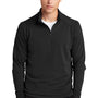 Sport-Tek Mens French Terry 1/4 Zip Sweatshirt - Black