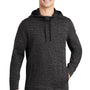 Sport-Tek Mens Triumph Fleece Hooded Sweatshirt Hoodie w/ Pouch Pocket - Heather Black