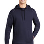 Sport-Tek Mens Triumph Fleece Hooded Sweatshirt Hoodie w/ Pouch Pocket - Navy Blue