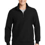 Sport-Tek Mens Fleece 1/4 Zip Sweatshirt - Black