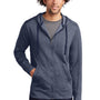 Sport-Tek Mens Moisture Wicking Fleece Full Zip Hooded Sweatshirt Hoodie w/ Pockets - Heather True Navy Blue