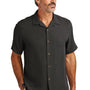 Tommy Bahama Mens Tropic Isles Short Sleeve Button Down Shirt - Black