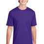 Sport-Tek Mens RacerMesh Moisture Wicking Short Sleeve Crewneck T-Shirt - Purple - Closeout