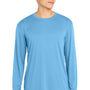 Sport-Tek Mens Competitor Moisture Wicking Long Sleeve Crewneck T-Shirt - Carolina Blue