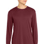 Sport-Tek Mens Competitor Moisture Wicking Long Sleeve Crewneck T-Shirt - Maroon
