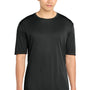 Sport-Tek Mens Competitor Moisture Wicking Short Sleeve Crewneck T-Shirt - Black