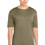 Sport-Tek Mens Competitor Moisture Wicking Short Sleeve Crewneck T-Shirt - Coyote Brown