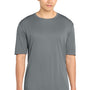 Sport-Tek Mens Competitor Moisture Wicking Short Sleeve Crewneck T-Shirt - Concrete Grey