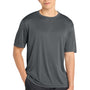 Sport-Tek Mens Competitor Moisture Wicking Short Sleeve Crewneck T-Shirt - Heather Iron Grey