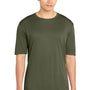 Sport-Tek Mens Competitor Moisture Wicking Short Sleeve Crewneck T-Shirt - Olive Drab Green