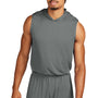 Sport-Tek Mens Moisture Wicking Competitor Hooded Tank Top Hoodie - Iron Grey