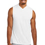 Sport-Tek Mens Moisture Wicking Competitor Hooded Tank Top Hoodie - White