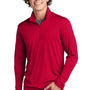 Sport-Tek Mens Competitor Moisture Wicking 1/4 Zip Sweatshirt - Deep Red
