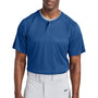 Sport-Tek Mens Moisture Wicking Competitor 2 Button Short Sleeve Henley - Royal Blue - Closeout
