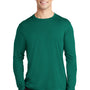 Sport-Tek Mens Moisture Wicking Long Sleeve Crewneck T-Shirt - Marine Green - Closeout