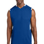 Sport-Tek Mens Club Moisture Wicking V-Neck Tank Top - True Royal Blue/White