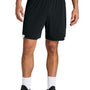 Sport-Tek Mens Club Moisture Wicking Shorts - Black/White