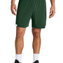 Sport-Tek Mens Club Moisture Wicking Shorts - Forest Green/White