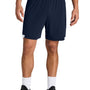 Sport-Tek Mens Club Moisture Wicking Shorts - True Navy Blue/White