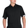Sport-Tek Mens Club Colorblock Moisture Wicking Short Sleeve Polo Shirt - Black/White