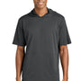 Sport-Tek Mens Club Short Sleeve Hooded T-Shirt Hoodie - Iron Grey - NEW