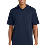 Sport-Tek Mens Club Short Sleeve Hooded T-Shirt Hoodie - True Navy Blue - NEW