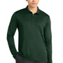 Sport-Tek Mens Moisture Wicking Long Sleeve Polo Shirt - Forest Green