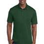 Sport-Tek Mens Competitor Moisture Wicking Short Sleeve Polo Shirt - Forest Green