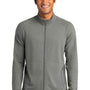 Sport-Tek Mens Flex Fleece Moisture Wicking Full Zip Sweatshirt w/ Pockets - Heather Light Grey