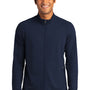 Sport-Tek Mens Flex Fleece Moisture Wicking Full Zip Sweatshirt w/ Pockets - True Navy Blue