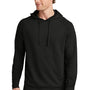 Sport-Tek Mens Flex Fleece Moisture Wicking Hooded Sweatshirt Hoodie w/ Pockets - Black