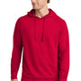 Sport-Tek Mens Flex Fleece Moisture Wicking Hooded Sweatshirt Hoodie w/ Pockets - Deep Red