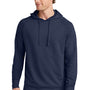 Sport-Tek Mens Flex Fleece Moisture Wicking Hooded Sweatshirt Hoodie w/ Pockets - True Navy Blue