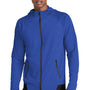 Sport-Tek Mens Strive PosiCharge Full Zip Hooded Sweatshirt Hoodie w/ Pockets - True Royal Blue - Closeout