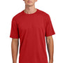 Sport-Tek Mens Halftime Raglan Short Sleeve Crewneck T-Shirt - Deep Red
