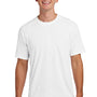 Sport-Tek Mens Halftime Raglan Short Sleeve Crewneck T-Shirt - White