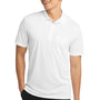 Sport-Tek Mens Sport-Wick Moisture Wicking Short Sleeve Polo Shirt w/ Pocket - White
