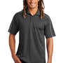 Sport-Tek Mens Sport-Wick Moisture Wicking Short Sleeve Polo Shirt - Iron Grey/White