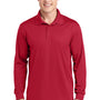 Sport-Tek Mens Sport-Wick Moisture Wicking Long Sleeve Polo Shirt - Deep Red