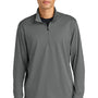 Sport-Tek Mens Micropique Sport-Wick 1/4 Zip Sweatshirt - Concrete Grey - COMING SOON
