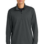 Sport-Tek Mens Micropique Sport-Wick 1/4 Zip Sweatshirt - Iron Grey - COMING SOON