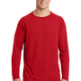 Sport-Tek Mens Ultimate Performance Moisture Wicking Long Sleeve Crewneck T-Shirt - True Red - Closeout