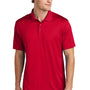Sport-Tek Mens Moisture Wicking Re-Compete Short Sleeve Polo Shirt - Deep Red
