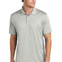 Sport-Tek Mens Moisture Wicking Re-Compete Short Sleeve Polo Shirt - Silver Grey