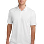 Sport-Tek Mens Moisture Wicking Re-Compete Short Sleeve Polo Shirt - White