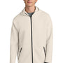 Sport-Tek Mens Phenom Full Zip Hooded Sweatshrt Hoodie w/ Pockets - Ecru - NEW