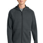 Sport-Tek Mens Phenom Full Zip Hooded Sweatshrt Hoodie w/ Pockets - Iron Grey - NEW