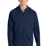 Sport-Tek Mens Phenom Full Zip Hooded Sweatshrt Hoodie w/ Pockets - True Navy Blue - NEW