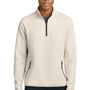 Sport-Tek Mens Phenom 1/4 Zip Sweatshirt w/ Pockets - Ecru - NEW