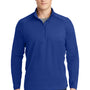 Sport-Tek Mens Sport-Wick Moisture Wicking 1/4 Zip Sweatshirt - True Royal Blue